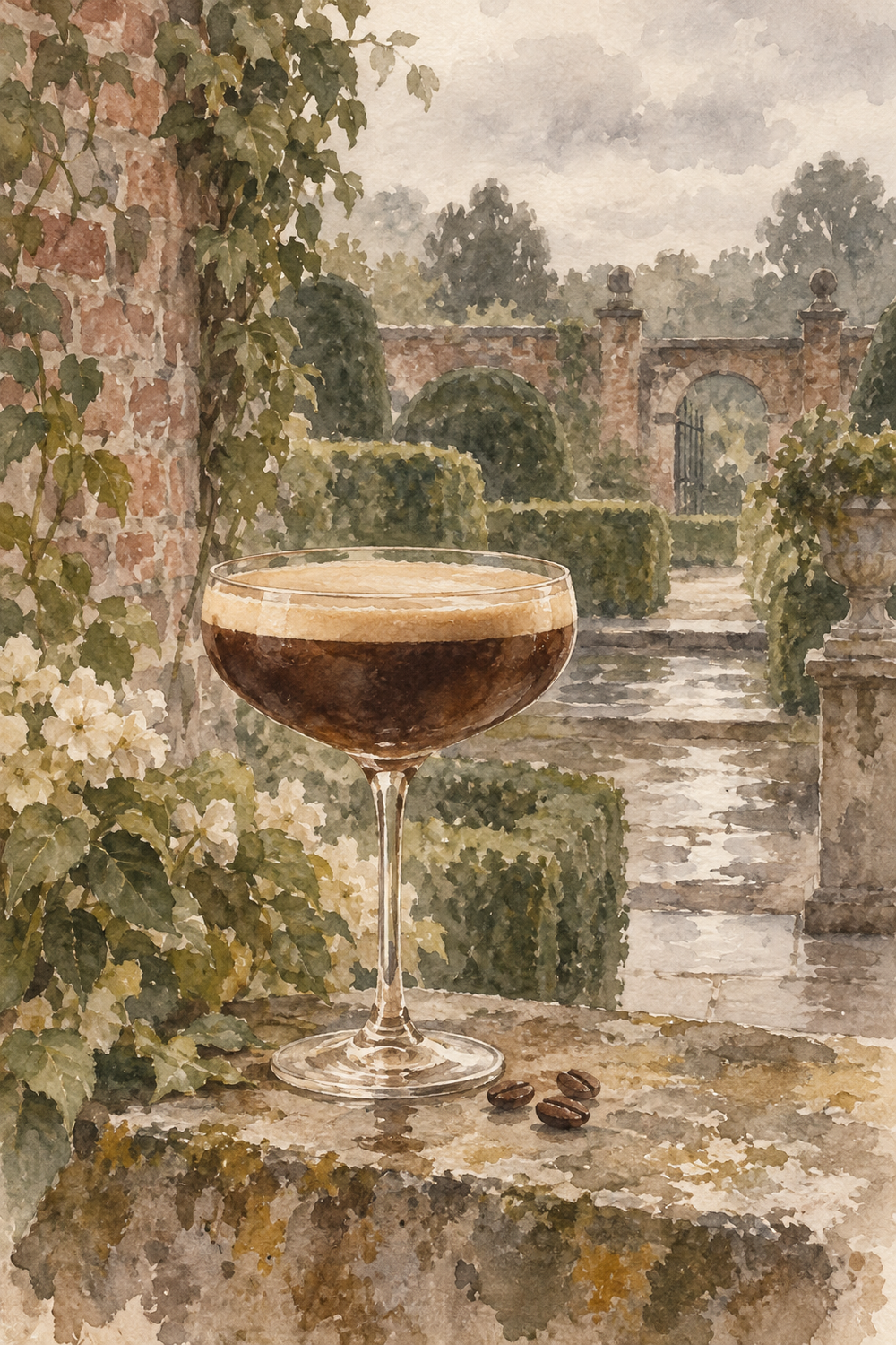 In a dessert cocktail